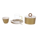 Decopor 26 Pieces Amber Tea & Coffee Set