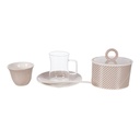 Decopor 26 Pieces Smoke Grey Tea & Coffee Set
