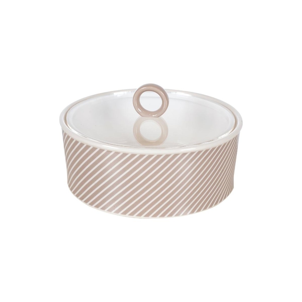 Decopor Smoke Grey Dates Bowl with Acrylic Lid Set