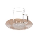 Decopor 12 Pieces Ivory Tea Istikans & Saucers Set