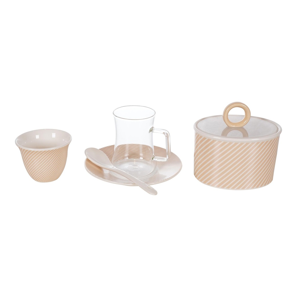 Decopor 26 Pieces Ivory Tea & Coffee Set