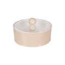 Decopor Ivory Dates Bowl with Acrylic Lid Set
