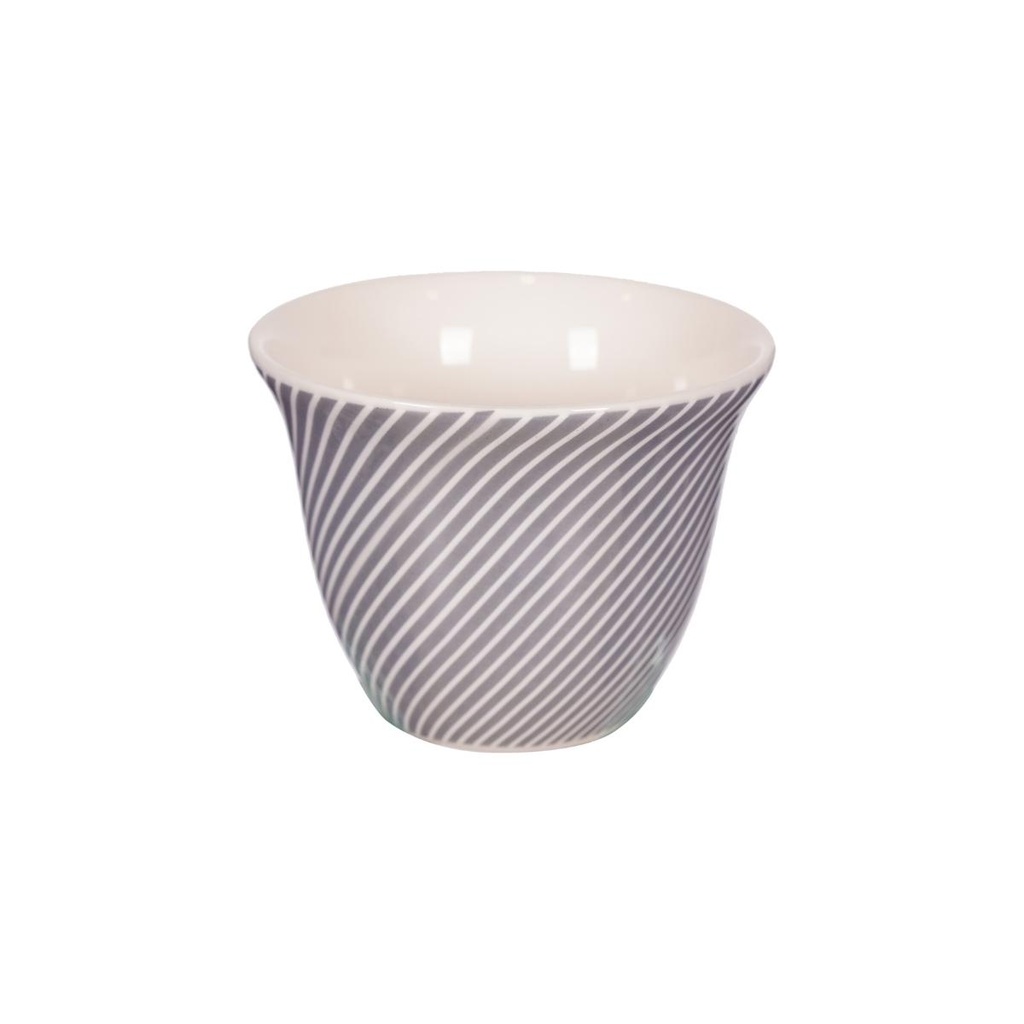 Decopor 12 Pieces Black Cawa Cups Set