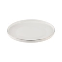 Decopor New Bone China 10.5" Dinner Plate With Silver Rim