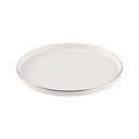 Decopor New Bone China 8.25" Dessert Plate With Silver Rim
