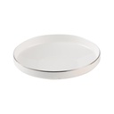 Decopor New Bone China 7.5" Soup Plate With Silver Rim