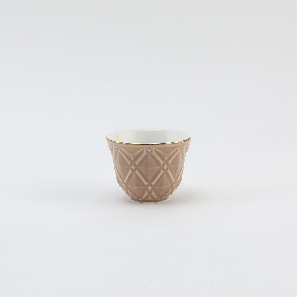 ديكوبور بني فاتح 12 قطعة أكواب قهوة 50 مل RS-1717