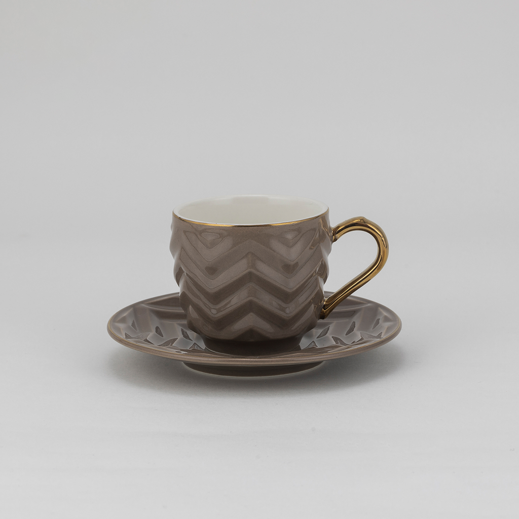 Decopor Bronze 6/6 coffee cup and saucer 75 ml RS-2020
