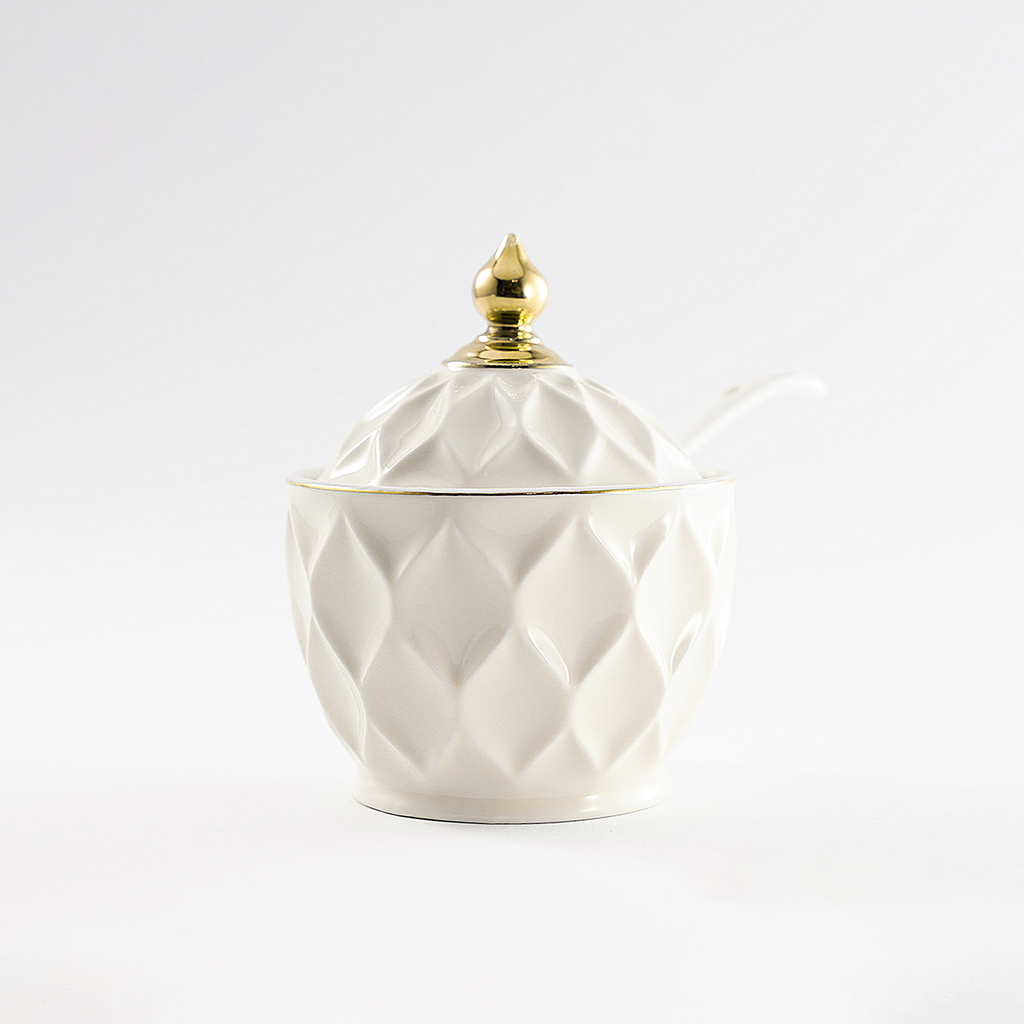 Decopor Creamy White Tea/cawa/Sugarpot 51pcs serving set 100 ml,50 ml RS-2323