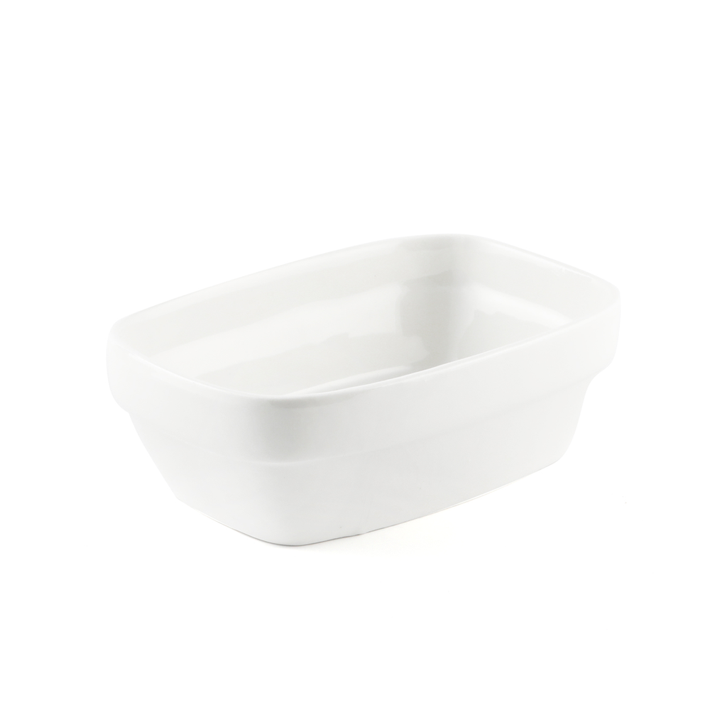 B2B Ivory Porcelain Ivory Rectangular Bowl 14 cm