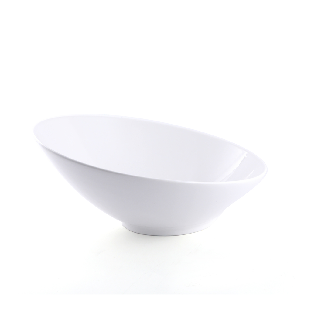 B2B Ivory Porcelain Oblique Bowl 4.75"