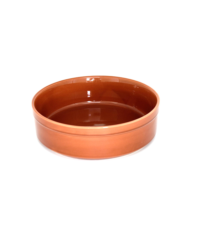 Che Brucia Porcelain  Deep Plate Brown 10"