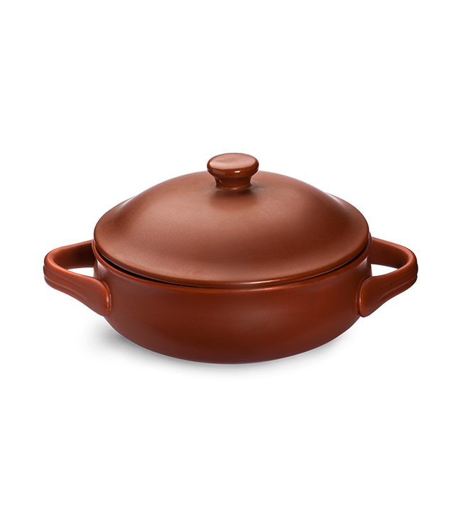 Che Brucia Brown Procelain Bowl with Cover 33 cm