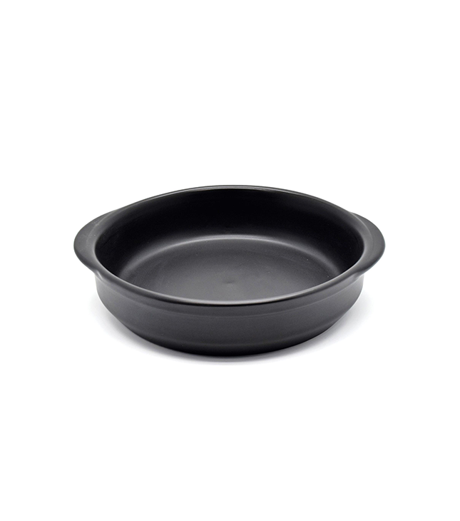 Che Brucia Porcelain Direct Fire Deep Plate 22 cm Black