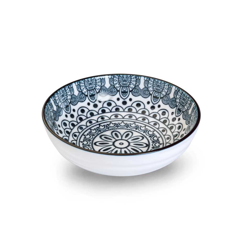 Che Brucia Arabesque Blue Porcelain Round Dish 8 cm / 3"