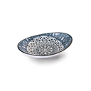 Che Brucia Arabesque Blue Porcelain Oval Bowl 17.75 cm / 7 "