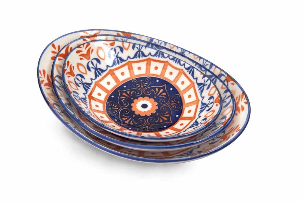 Che Brucia Henna Porcelain Oval Bowl 20 cm / 8"