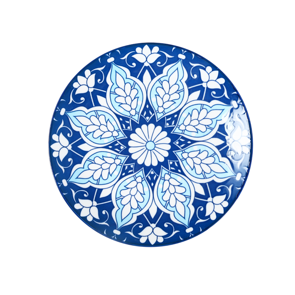 Che Brucia 8" Round Plate Mosaic Design