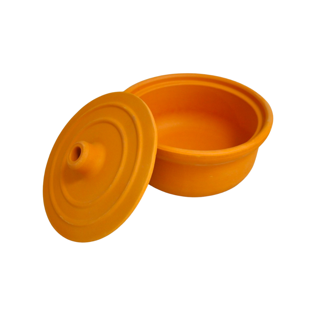 Che Brucia Clay Guvec Oven Casserole with Lid 20 x 9 cm  / 1 Liter Natural Non Glazed