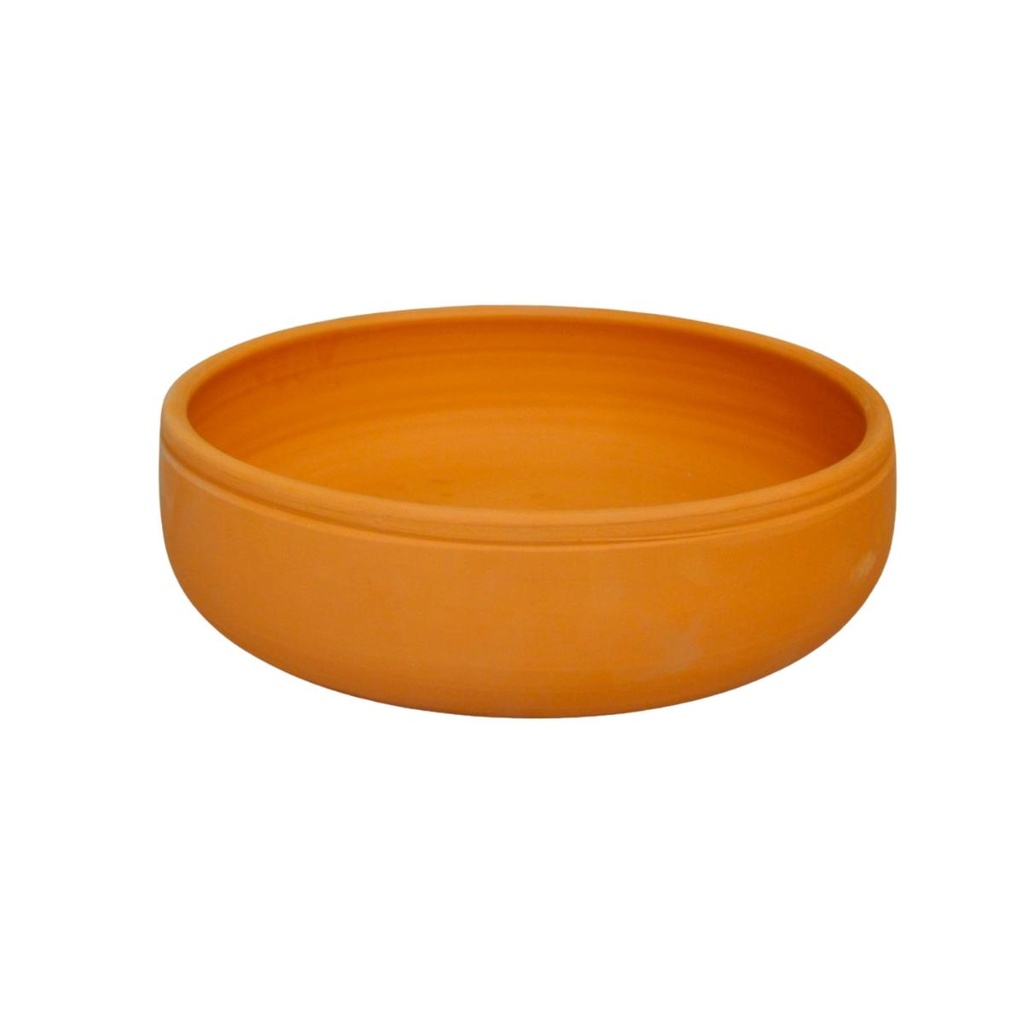Che Brucia Clay Bektasi Round Oven Tray 30 x 8 cm Natural Non Glazed
