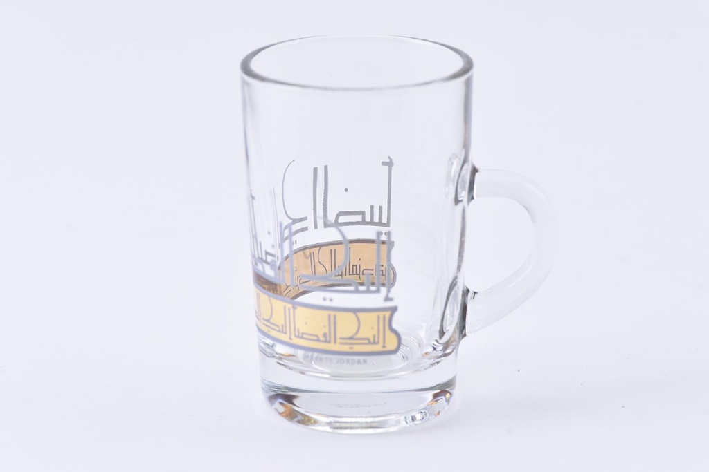 6pcs glass tumbler set W handle / 42665