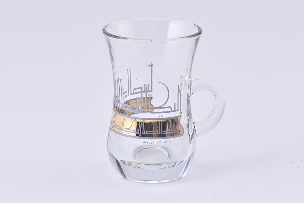 6pcs glass tumbler set W handle / 42666