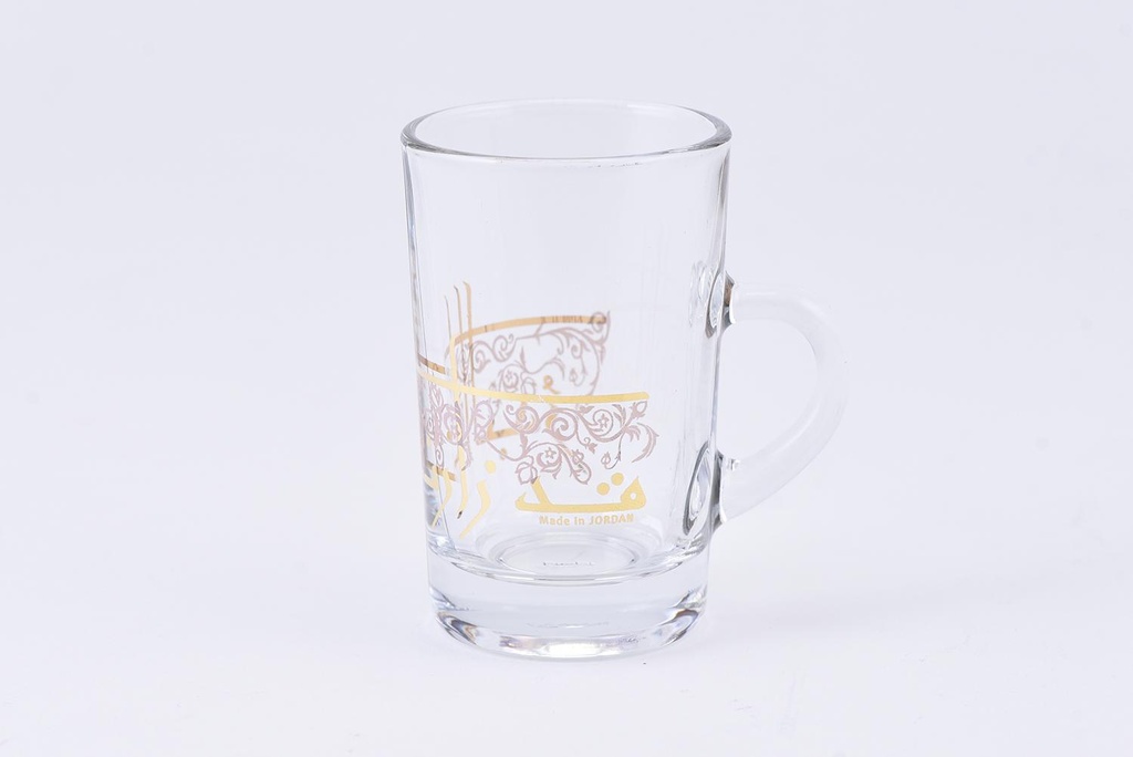 6pcs glass tumbler set W handle / 42802