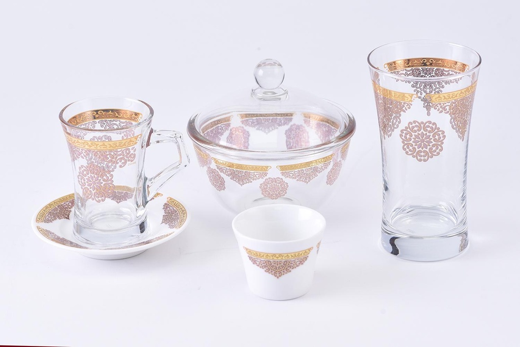 26pcs Glass and porcelain set / 42890