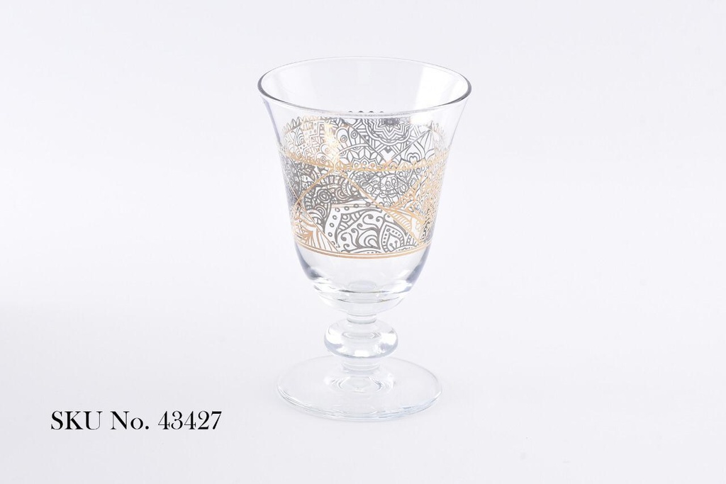6 stemware glass and platinum / 43427