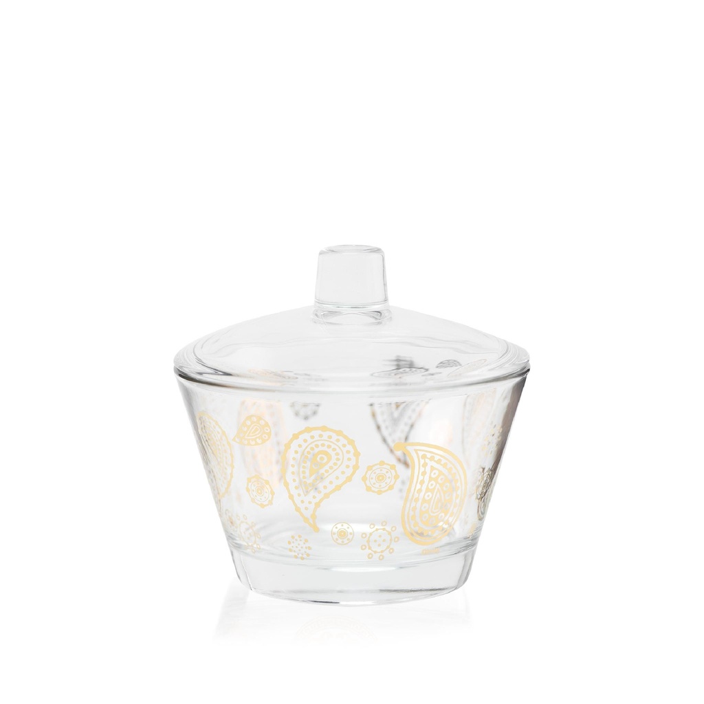 Sugar glass and cover 2pcs paisley / 43605