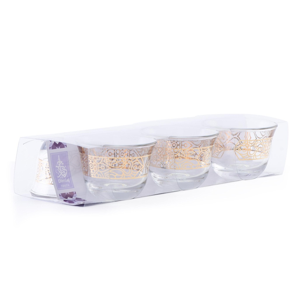 6pcs glass cawa cup / 43606