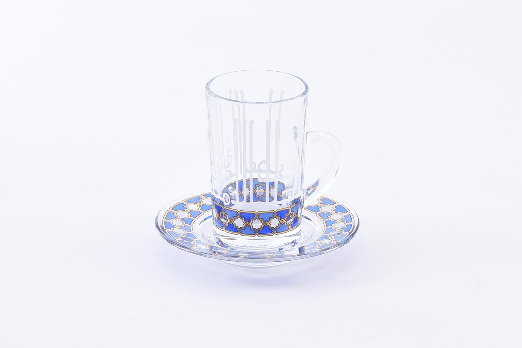 Tea glass and saucer set 12pcs / 46676
