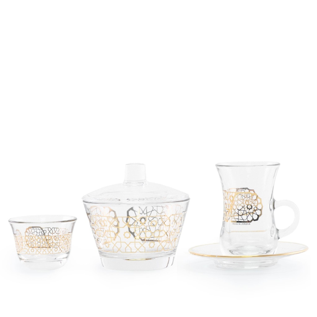 6 tea glass and coffee set 20pcs furat / 46811