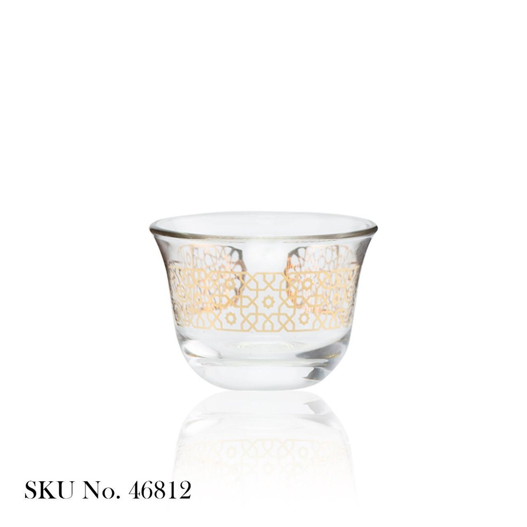 6pcs glass cawa cup / 46812