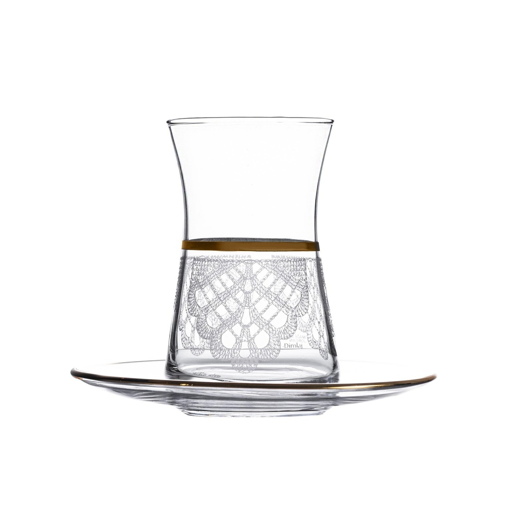 gold pcs tea glass / 46961