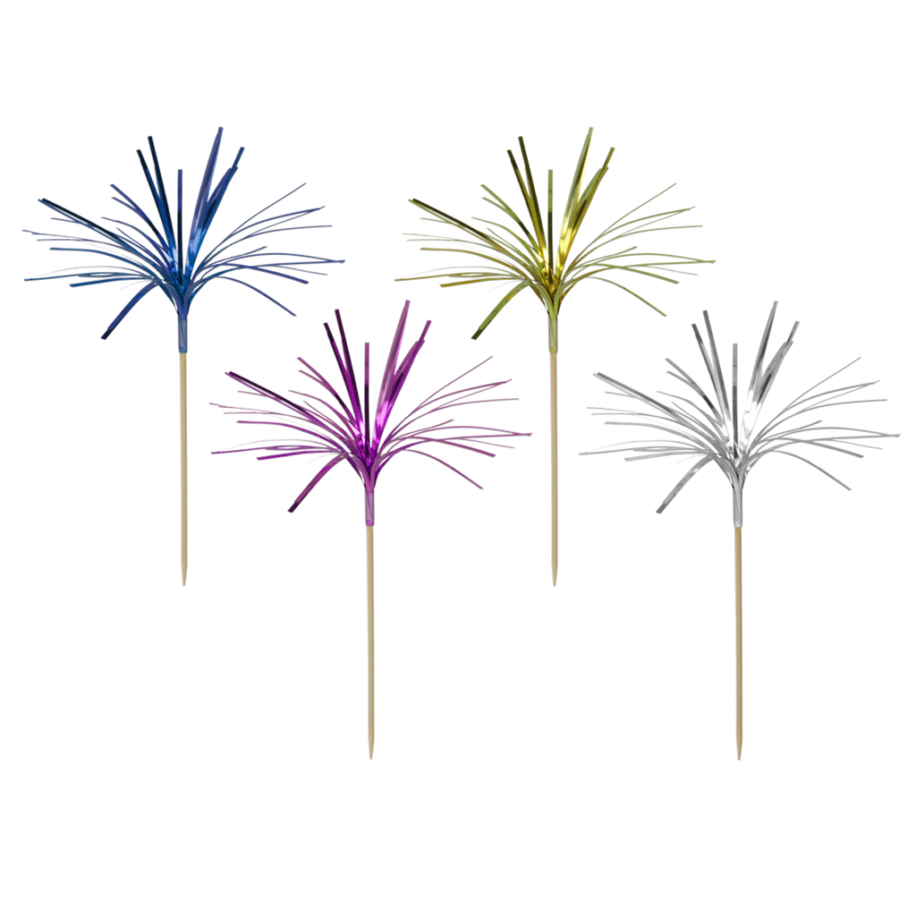 Metaltex Wooden Set of 24 Palm Frill Picks / 257816