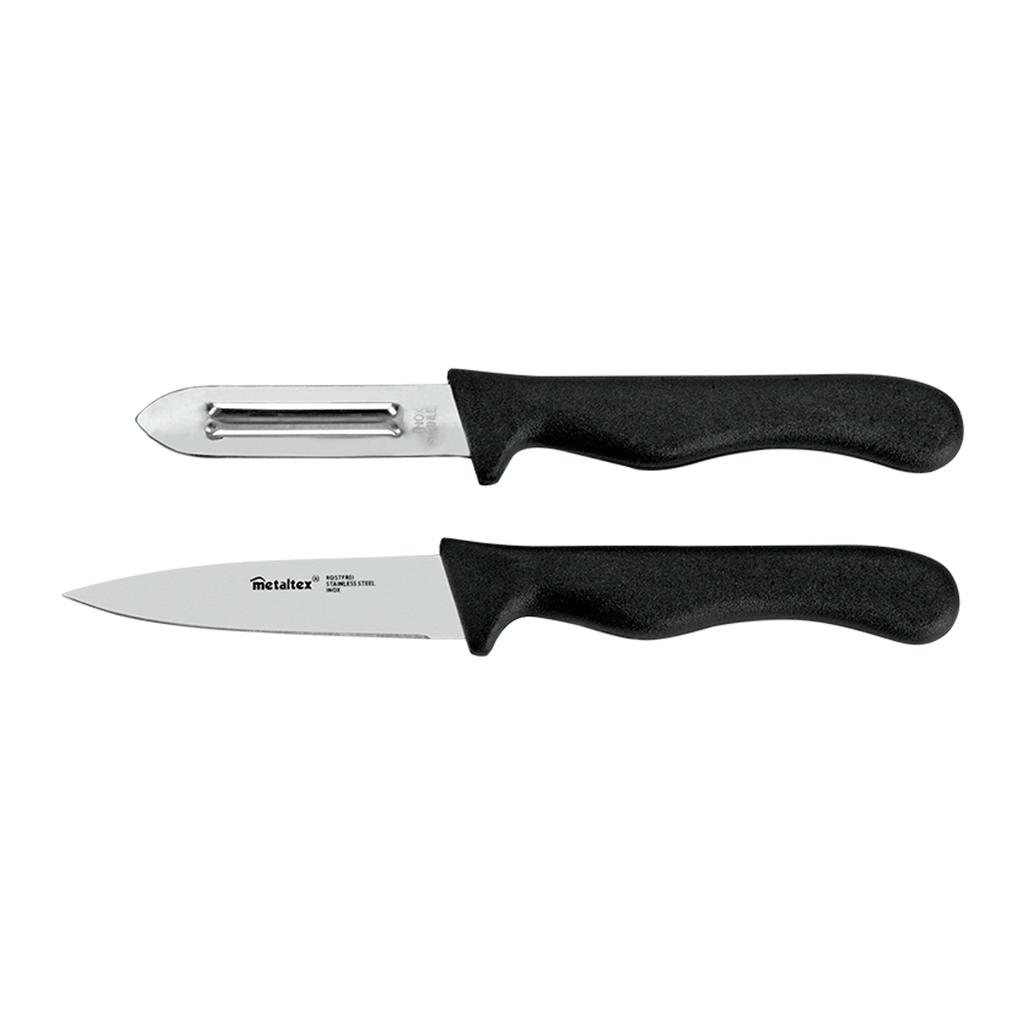 Metaltex Steel Set of Basic Paring Knife+Vegetable Peeler / 258131