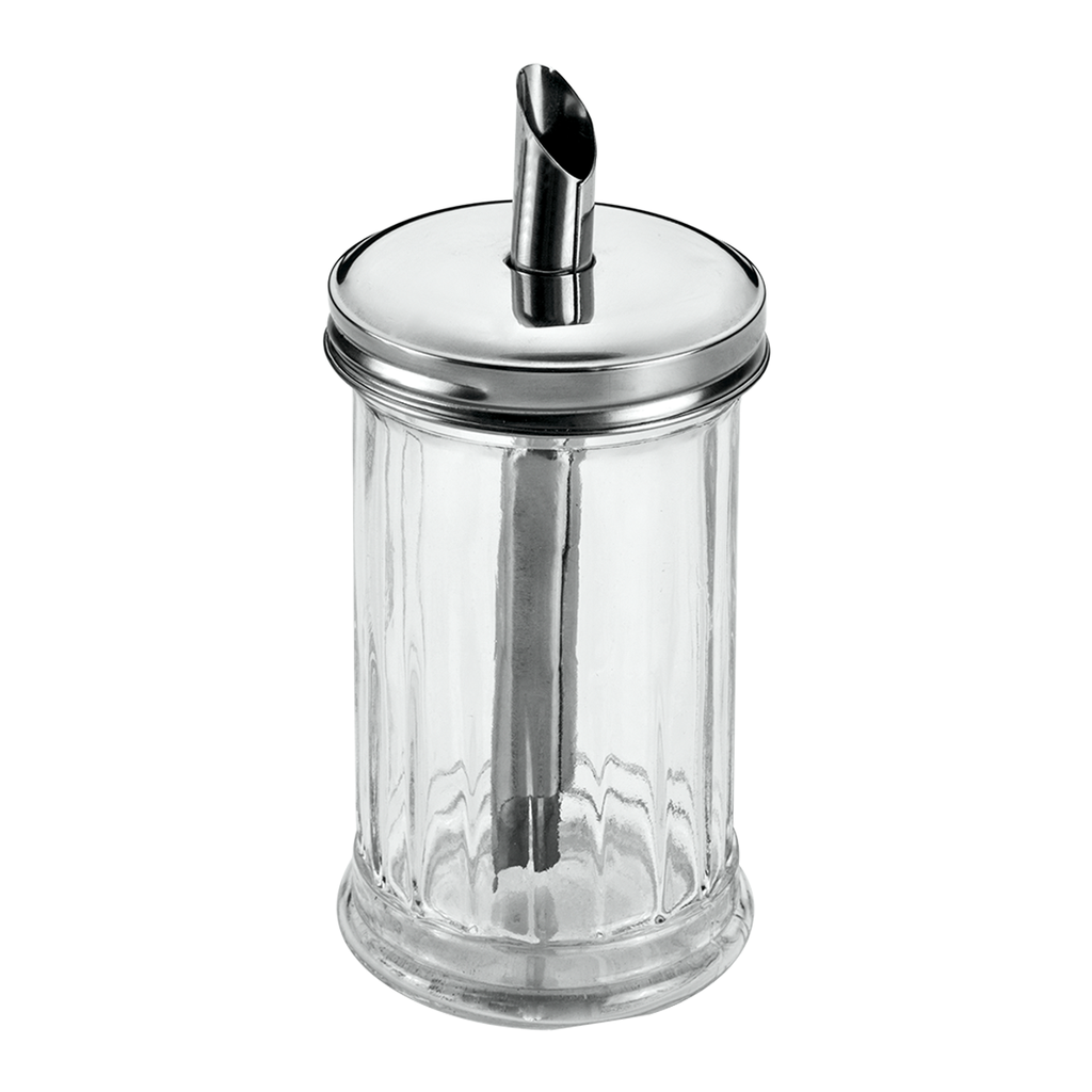Metaltex Glass Shake Sugar Pourer 320 ml Silver / 242932