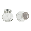 Metaltex Glass Glass Jar with plastic Screw Lid 50 ml Silver / 252890