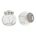 Metaltex Glass Glass Jar with Plastic Screw Lid 200 ml Silver / 252891