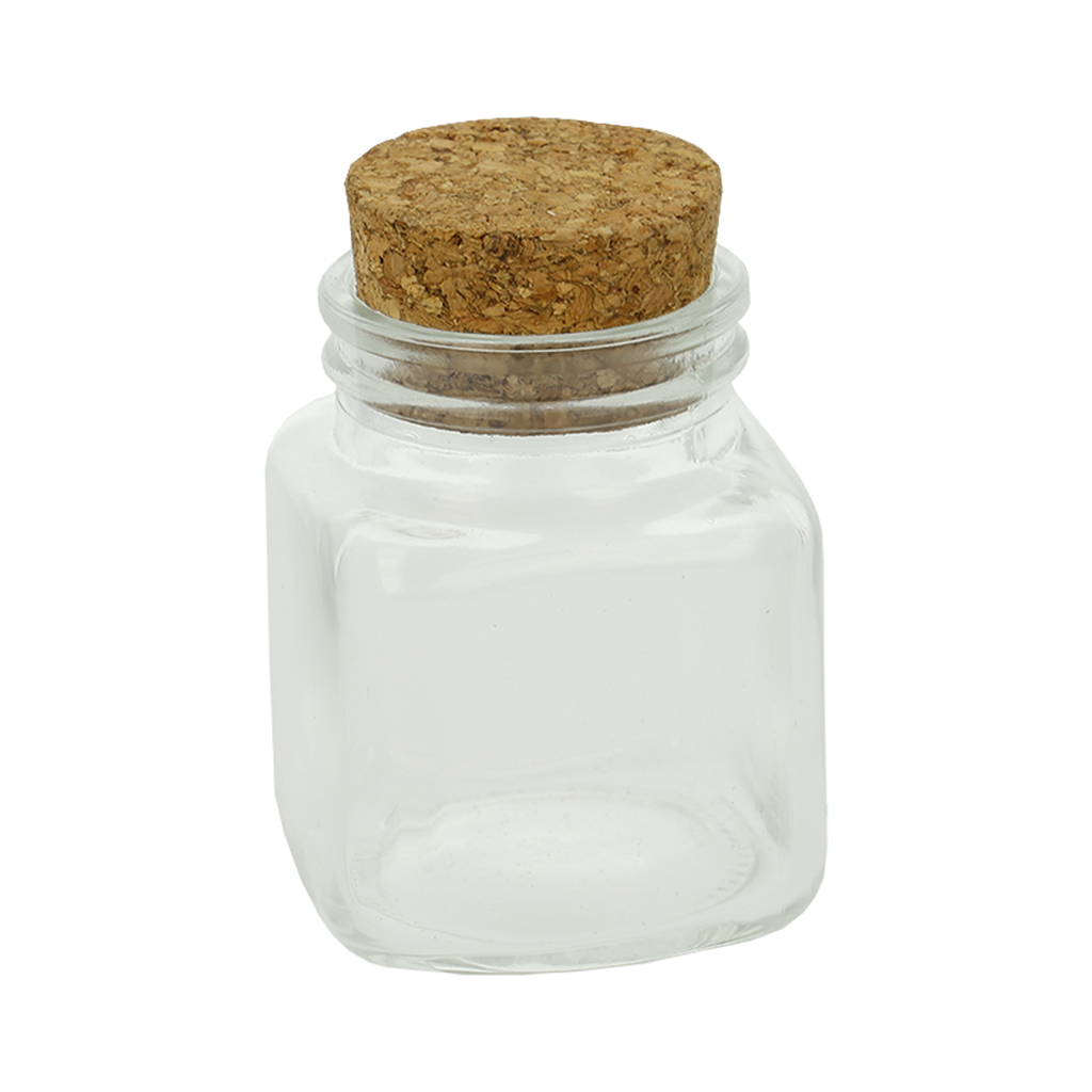 Metaltex Glass Glass Jar with Natural Cork Lid 100 ml / 252892