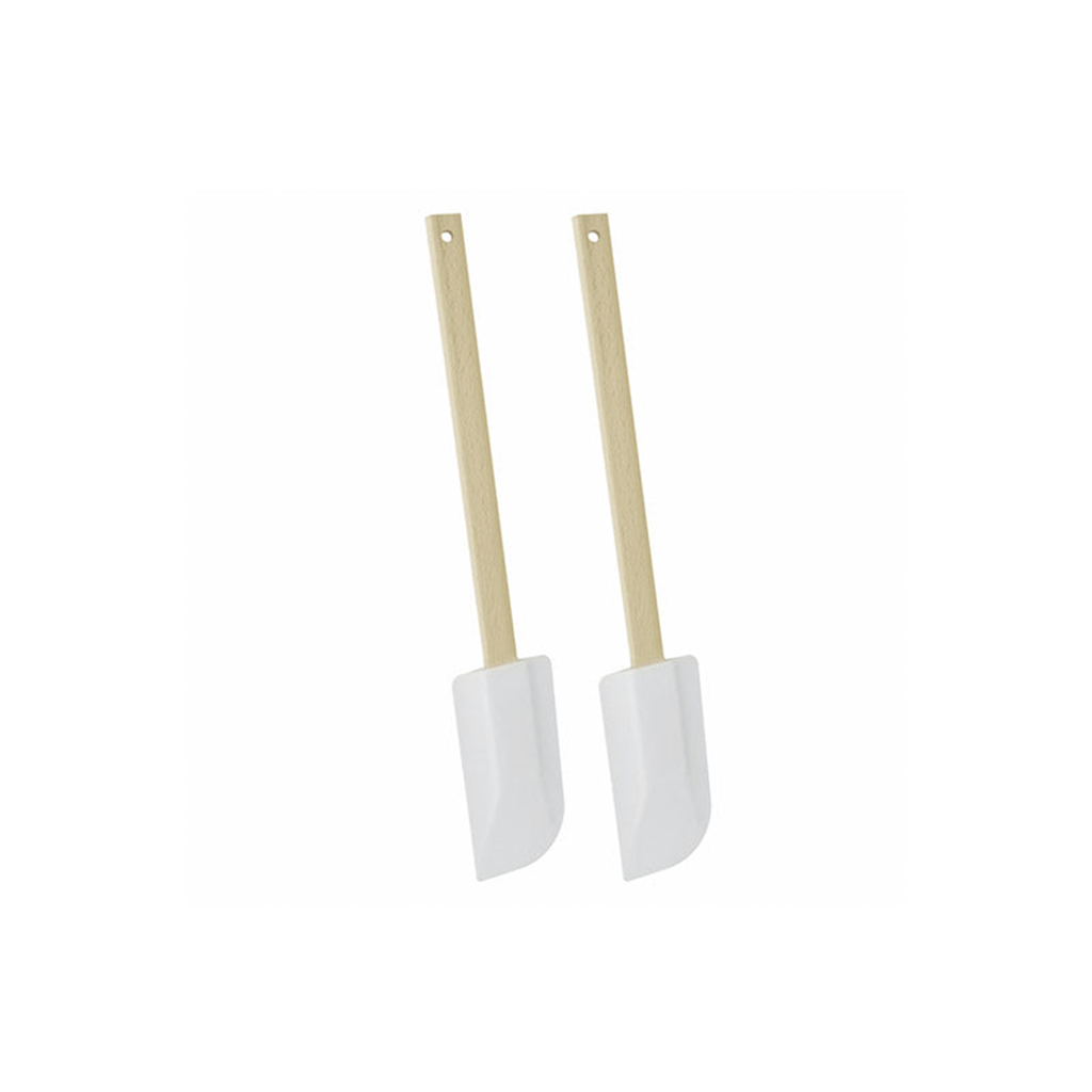 Metaltex Plastic 2 Spatulas PE Blade-Wooden Handle 6" / 252501