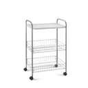 Metaltex Plastic Steel 2 Wire Base and Tray Roll Cart / 343502