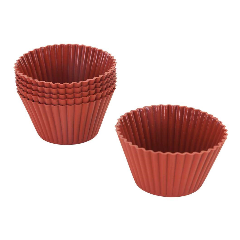 Metaltex Silicone Set 6 Muffin Cups Flex Diameter 7 cm Brown / 222179