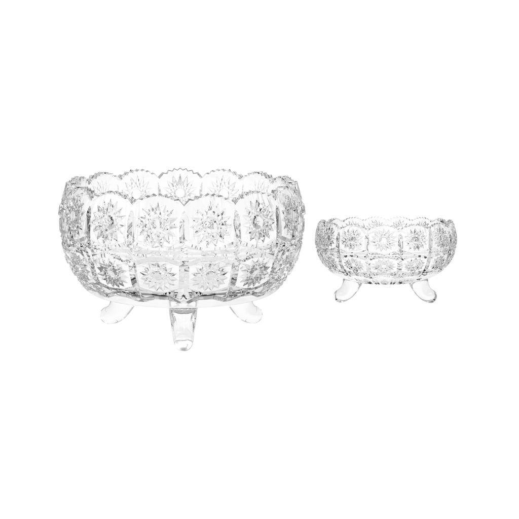 City Glass 7 Piece Bohemia Glass Bowl Set 1 Large 20 cm + 6 Small 11 cm Set / 3S300267