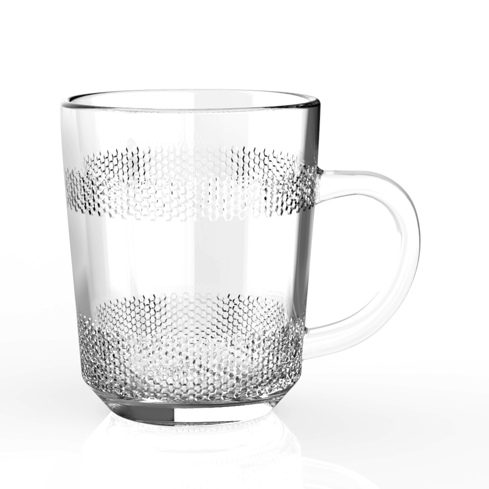 City Glass 3 Piece Bolivia Glass Tea Mug 220 ml Set