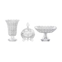 City Glass 3 Piece Bohemia Square Serving Set 1.3 Liter