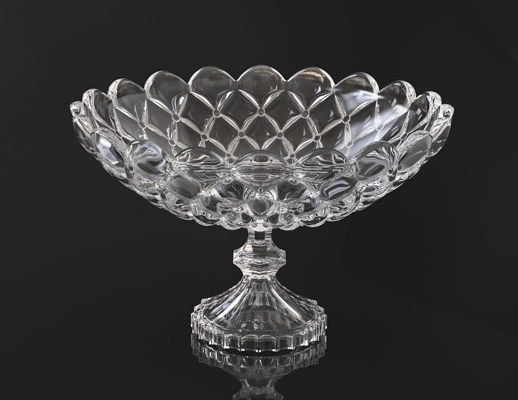 City Glass Capitone Glass Fruit Bowl 30 cm