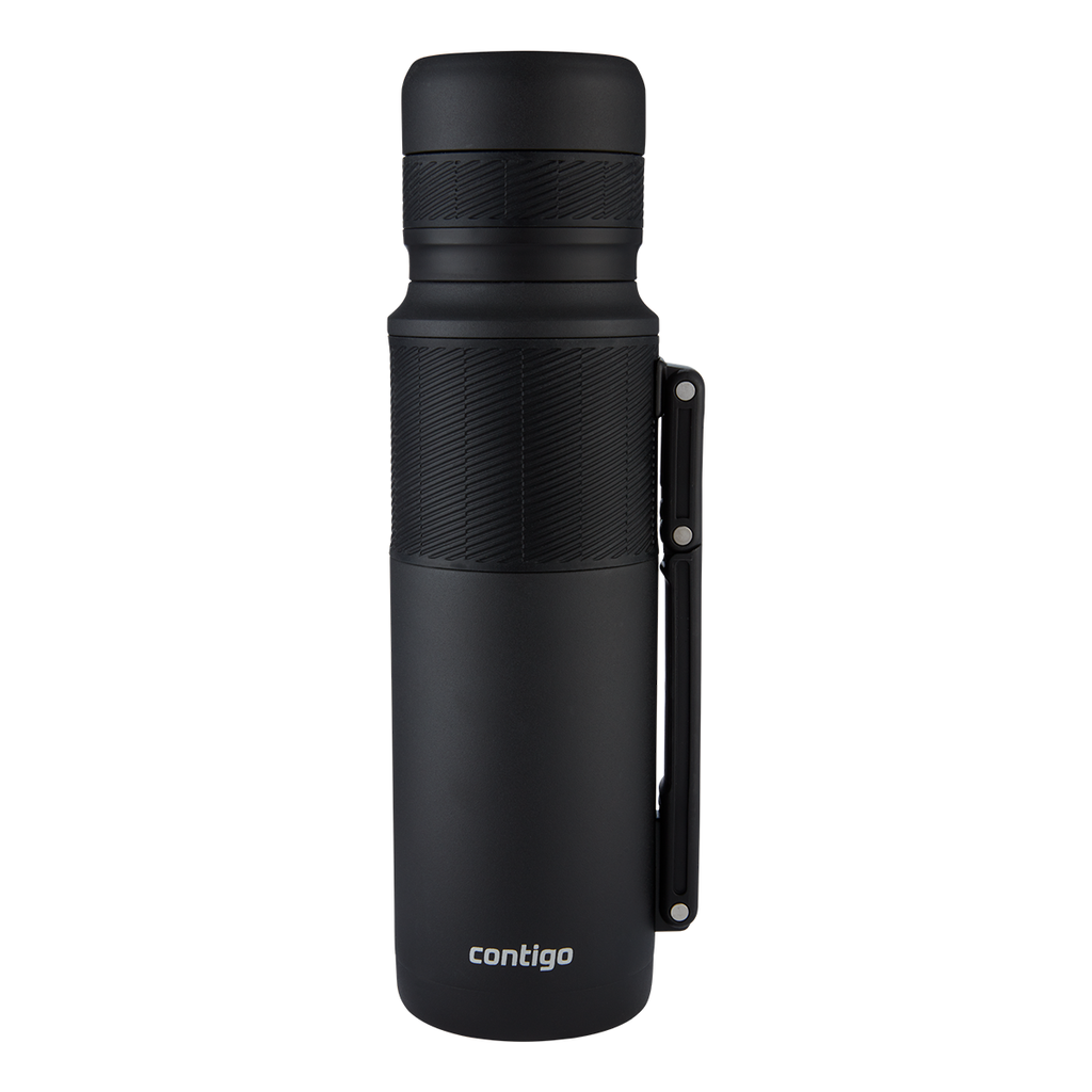 Contigo Black Vacuum Insulated Stainless Steel Thermal Bottle with 360 Interface 1.2 Liter / 2095795