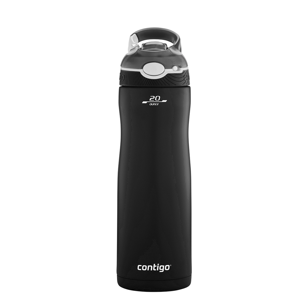 Contigo Black Autospout Ashland Chill Vacuum Insulated Stainless Steel Water Bottle 590 ml / 2136778